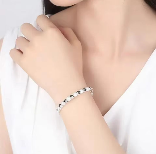 Silver Luxury Bead Bracelet