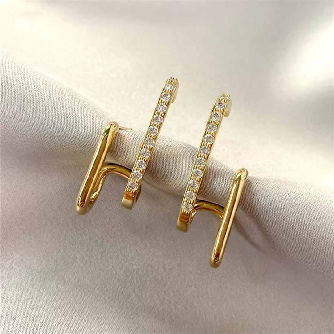 Designer Irregular U-Shaped Earrings