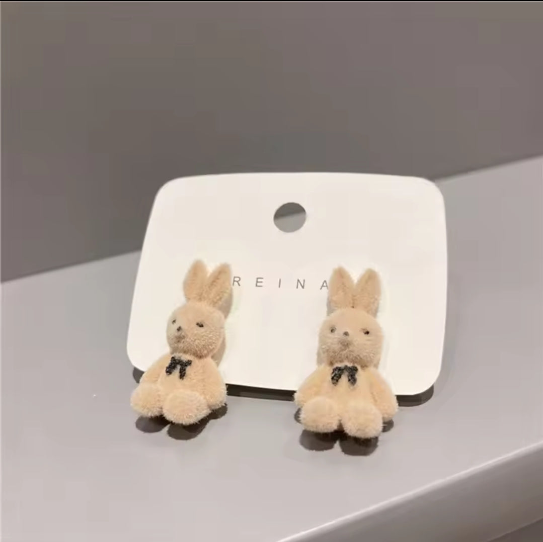 Rabbit Shaped Novelty Trendy Stud Earrings