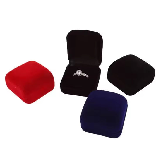 Ring Jewelry Presentation Box - Available in Black or Red