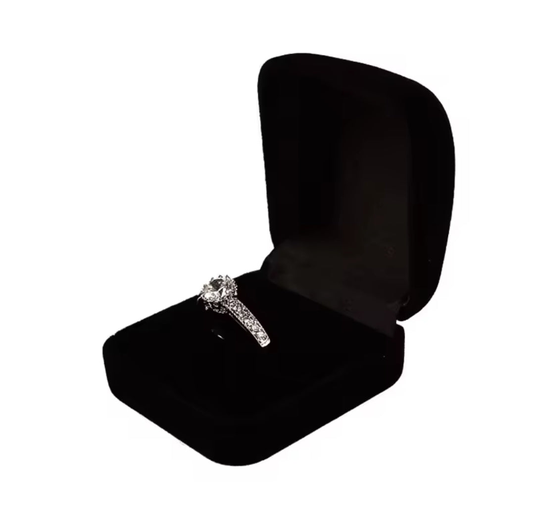 Ring Jewelry Presentation Box - Available in Black or Red